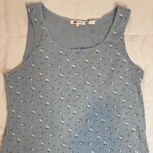 Levi's Blue Ribbed Tank Top